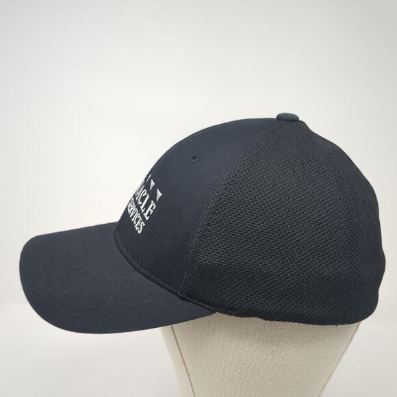 Pinnacle Services Fitted Hat Black XL Embroidered Stretch Vent Holes - Picture 3 of 8